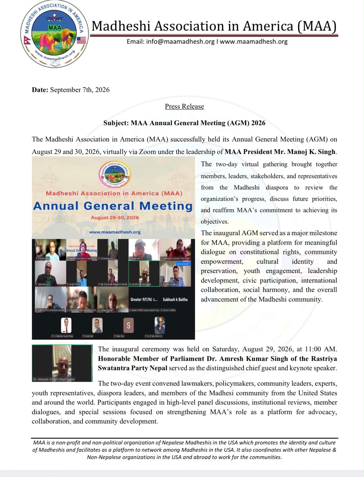 Achaal Press of August